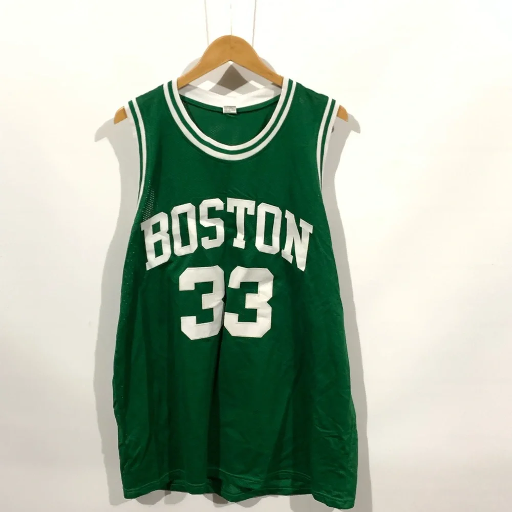 Green 'Boston 33' Men's Basketball Jersey - Team Style Tank